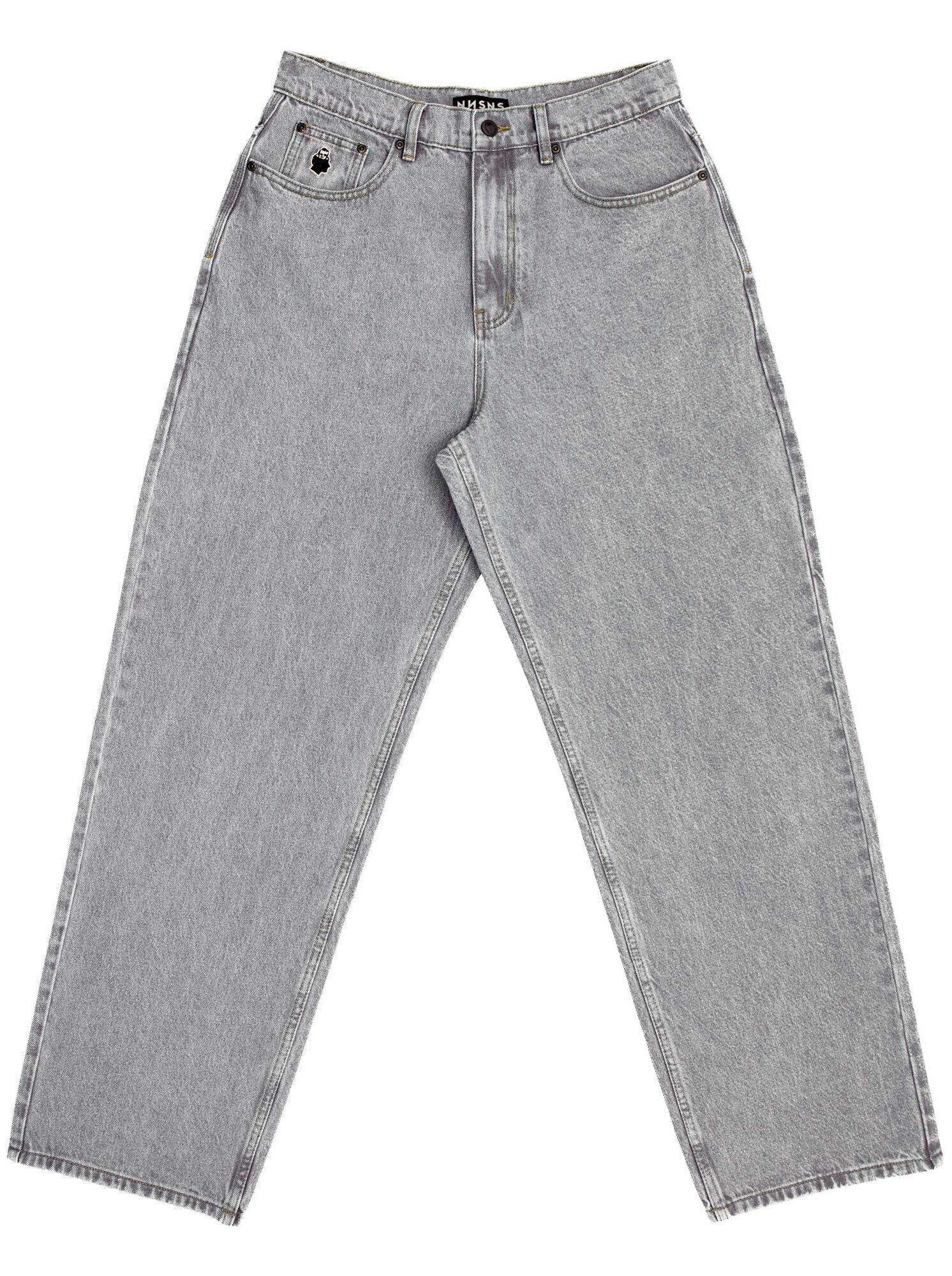NNSNS Pant BIGGERFOOT SUPERSTRETCH DENIM, grey acid 26/30 NNSNS Pant BIGGERFOOT SUPERSTRETCH DENIM, grey acid 36/32