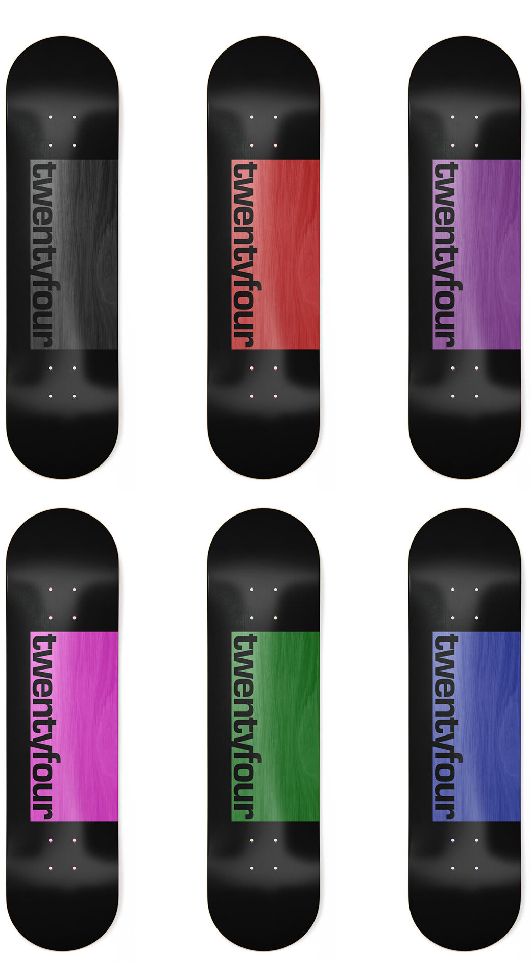 Skateshop24 - twentyfour black Skateboard Deck Skateshop24 - twentyfour black Skateboard Deck 8.75