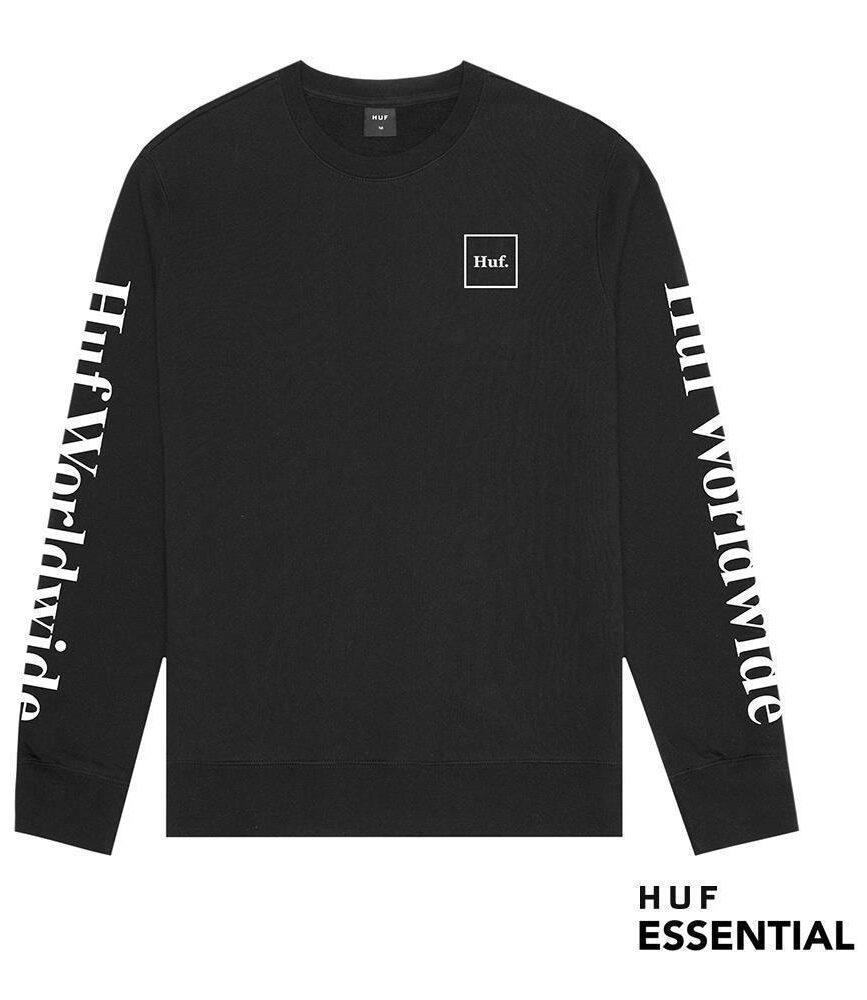 HUF Essentials Domestic Pullover black HUF Essentials Domestic Pullover black XXL
