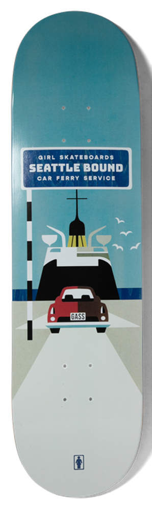 Girl Skateboard Deck Gass Seattle Bound 8,00