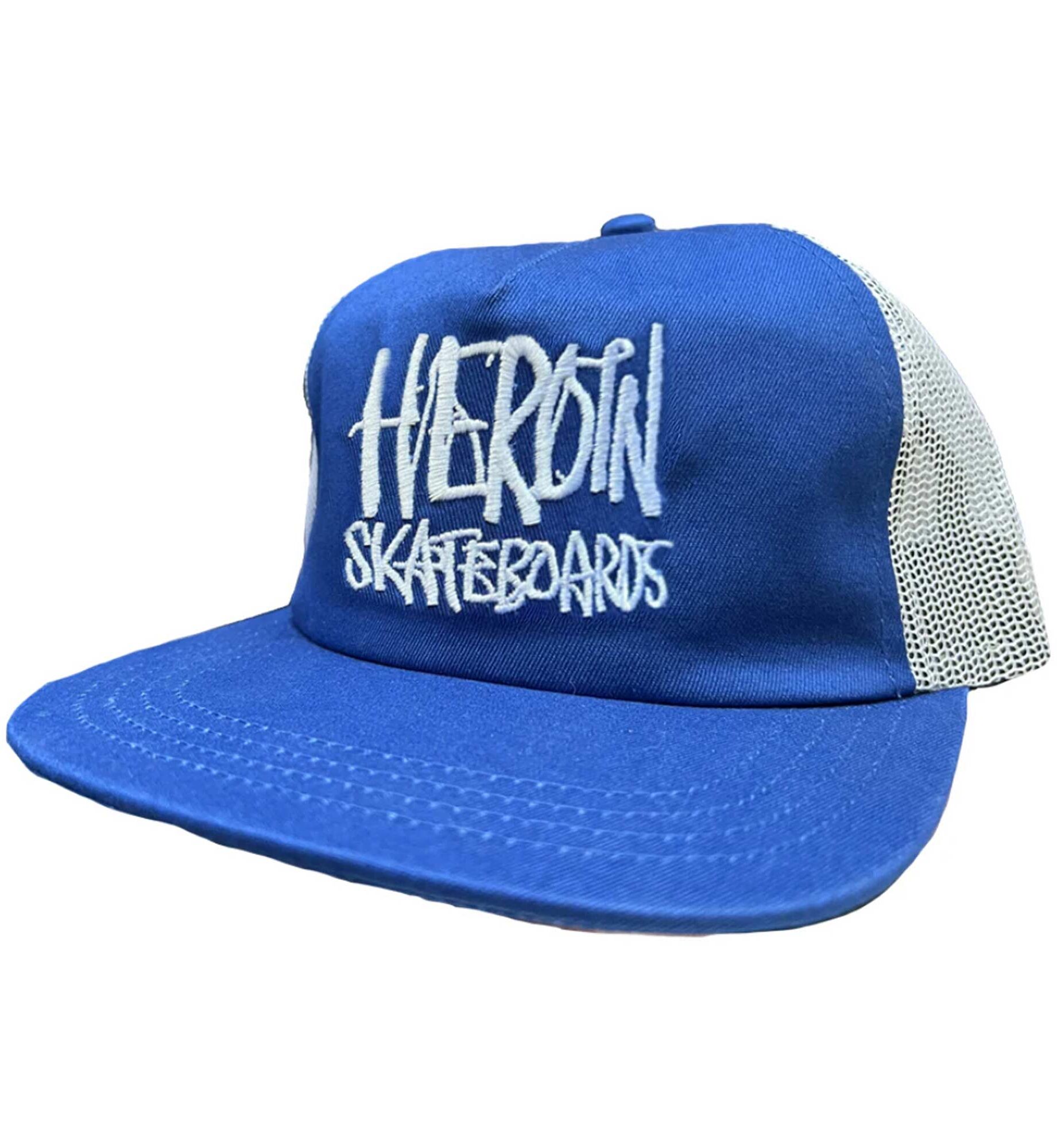 HEROIN Cap MARKER Trucker Hat, royal blue