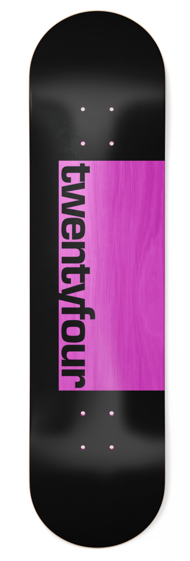 Skateshop24 - twentyfour black Skateboard Deck 8.75