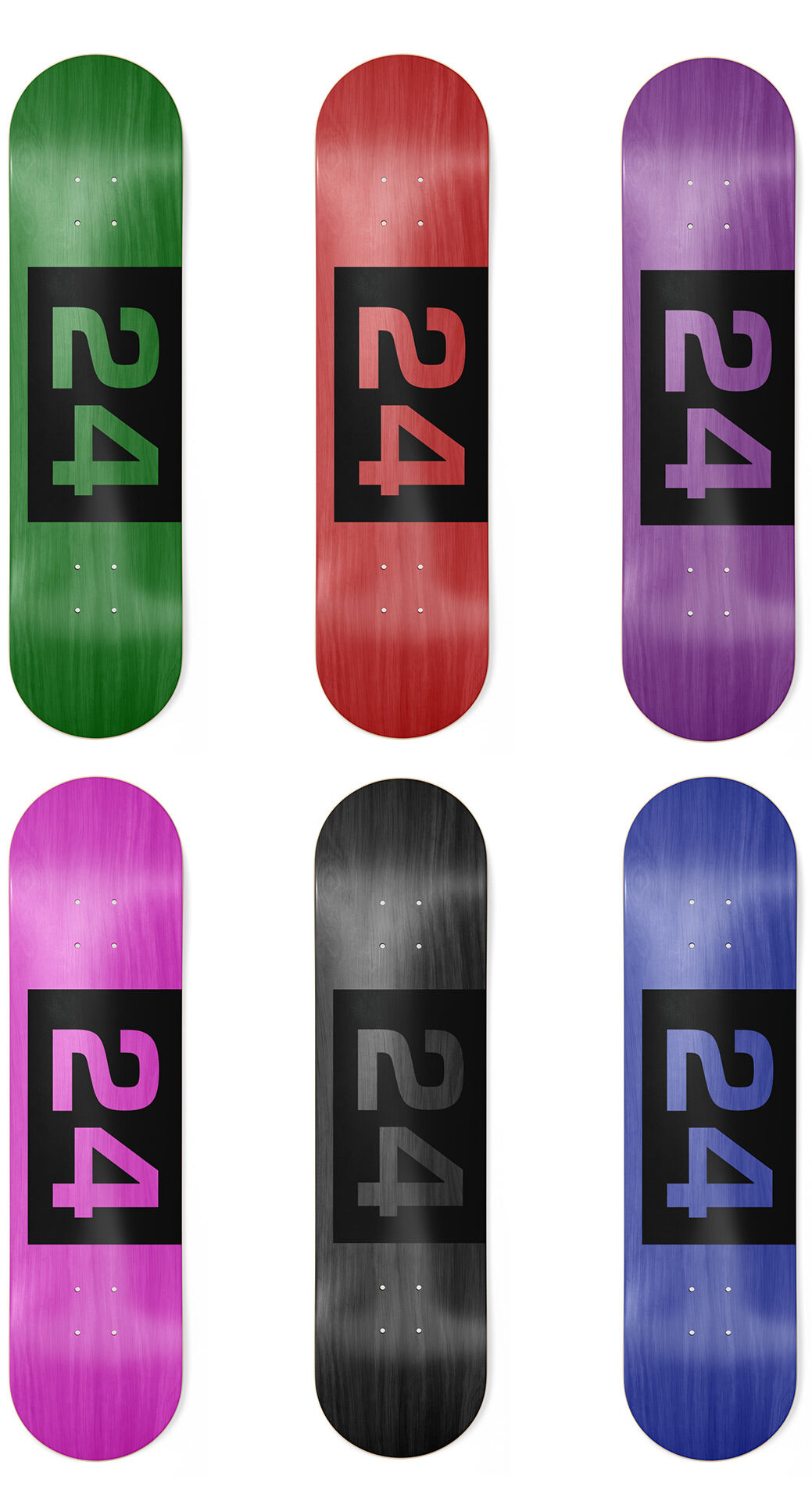 Skateshop24 - 24 black Skateboard Deck Skateshop24 - 24 black Skateboard Deck 8.75