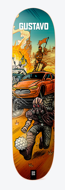 Plan B Gustavo Supercharged Skateboard Deck 8.0