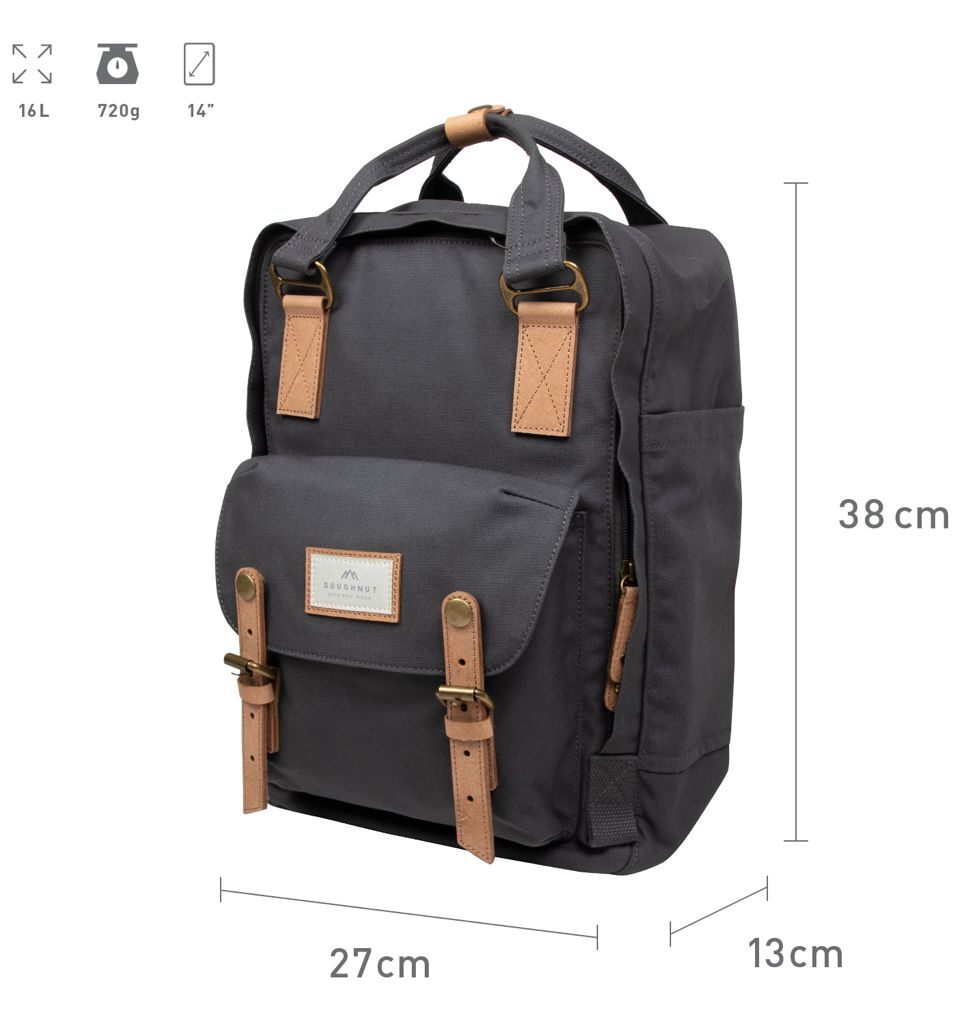 Doughnut Macaroon PFC Free Series Rucksack - charcoal