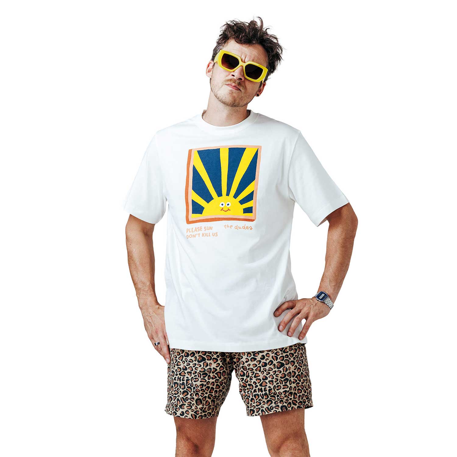 The Dudes Burning Dude Classic T-Shirt - off-white XS The Dudes Burning Dude Classic T-Shirt - off-white XXXL