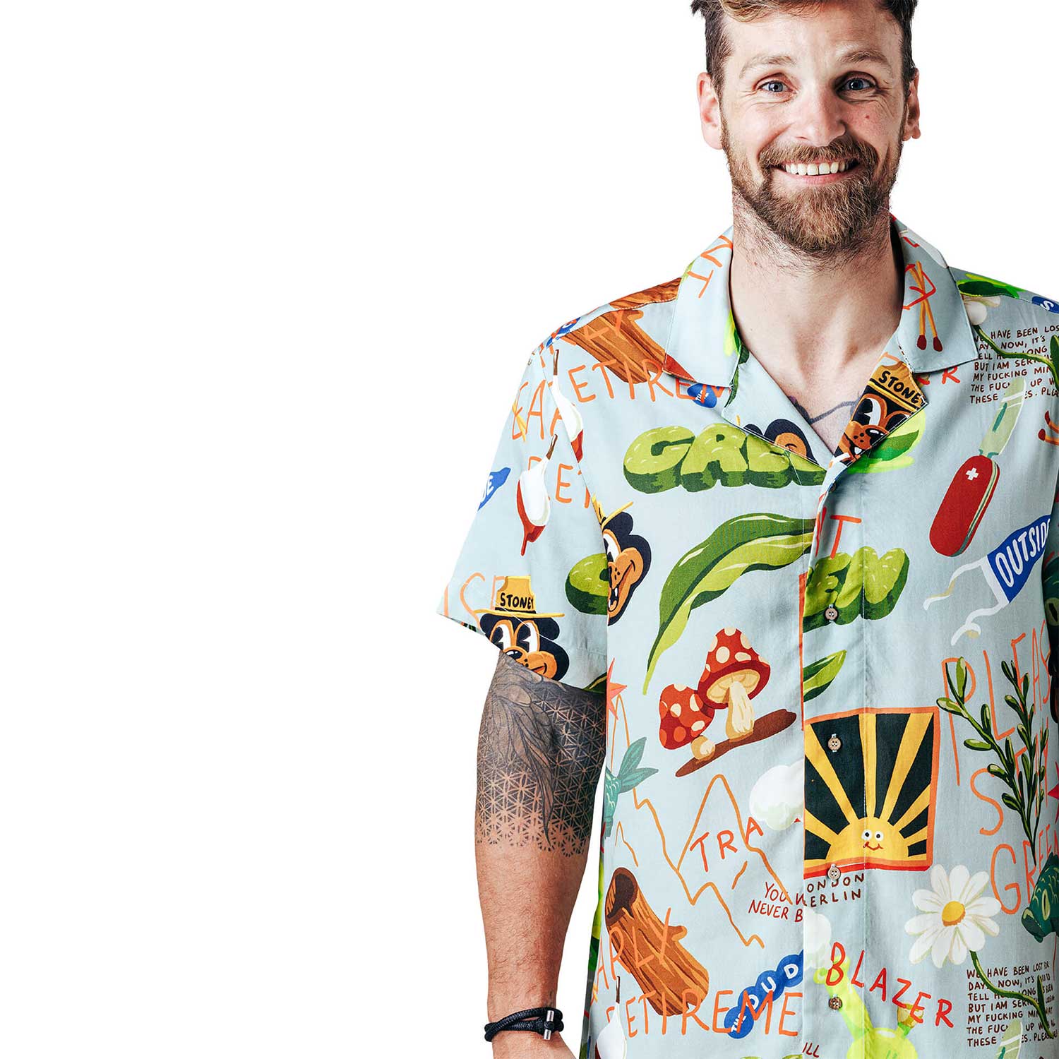 100462-4 The Dudes Treasure Trail Hawaiian Shirt - multicolor XXXL