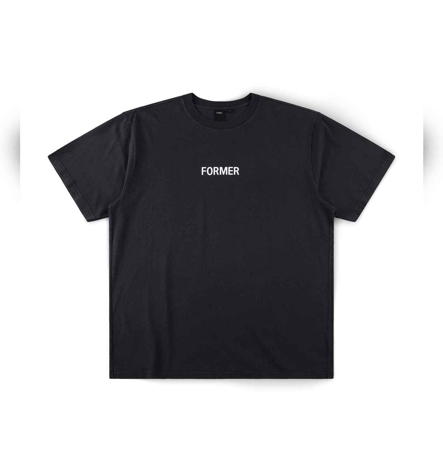 fte-26102-wshblk-1 Former Legacy Overdye T-shirt - washed black XS