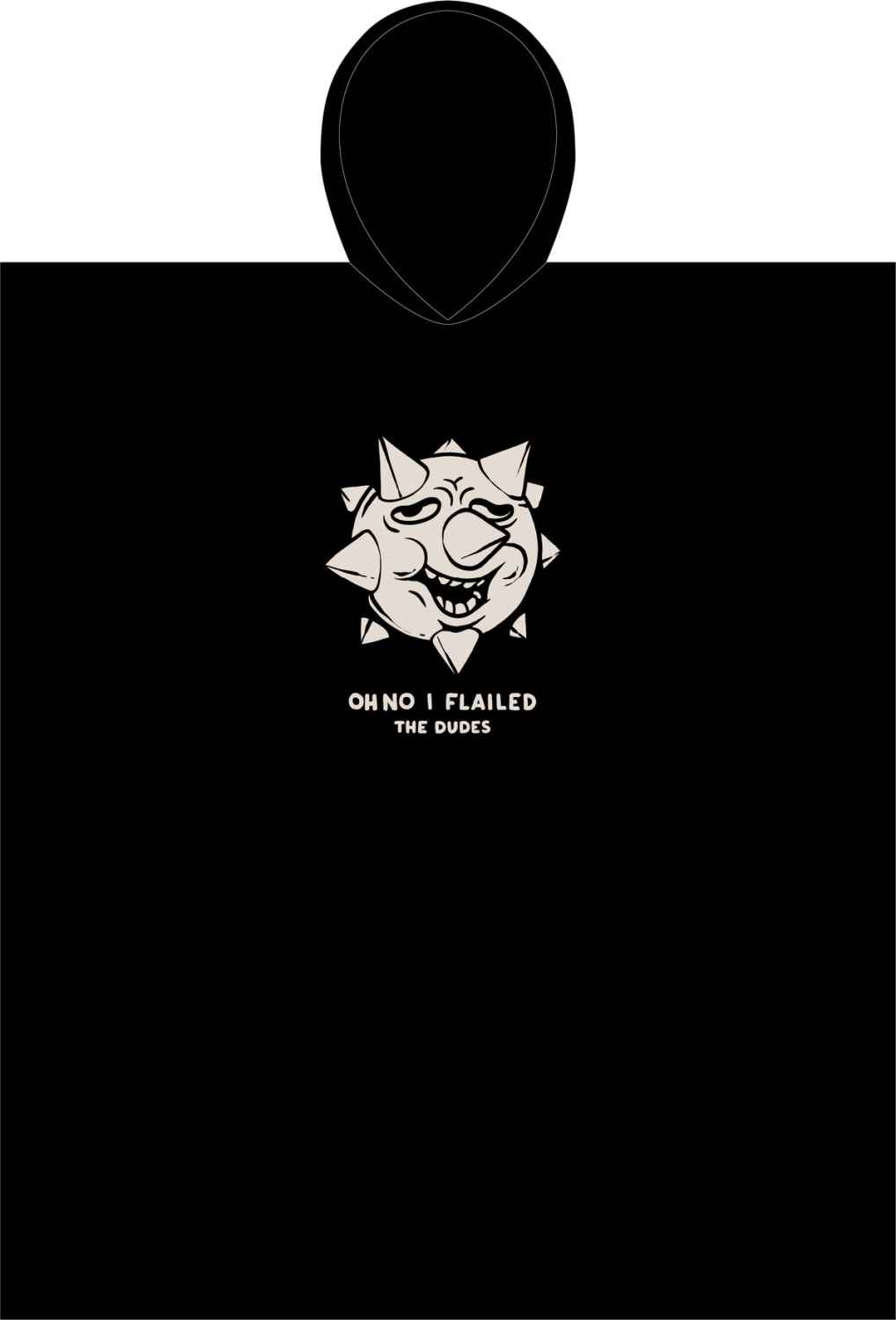 The Dudes I Flailed Poncho - black