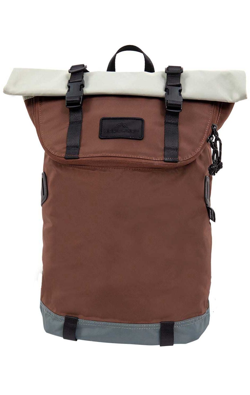 Doughnut Christopher Small Go Wild Series Rolltop Rucksack - grey x brown Doughnut Christopher Small Go Wild Series Rolltop Rucksack - grey x brown