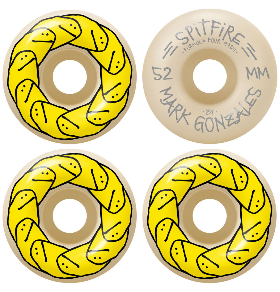 Spitfire Skateboard wheels F4 Gonz Shmoos Conical Full 99A 52mm Spitfire Skateboard wheels F4 Gonz Shmoos Conical Full 99A 52mm