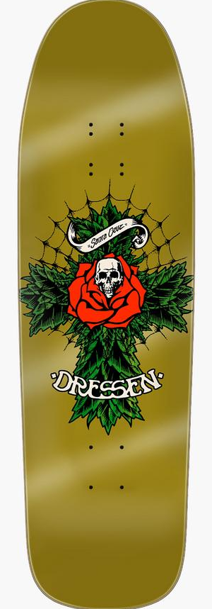 Santa Cruz Dressen Rose Cross Skateboard Deck 9.3