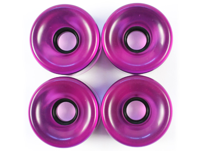 Blank Longboard Wheels Clear Purple 70mm 82A