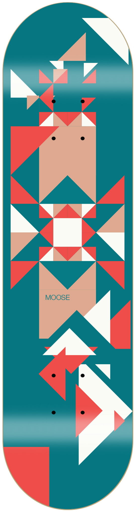 Moose Skateboard Deck Mosaic Moose Skateboard Deck Mosaic 8.50