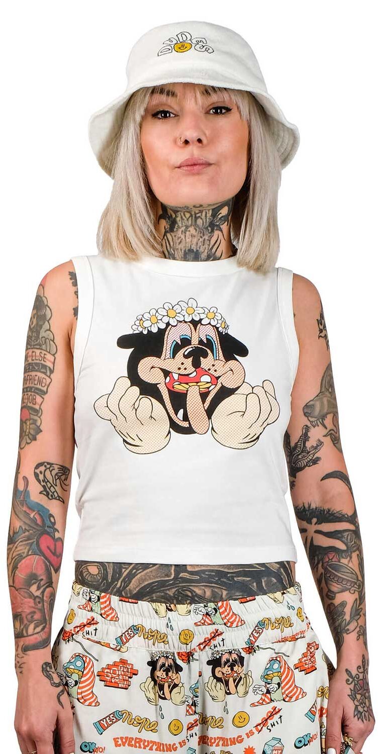 The Dudes Mid Summer Women Tank Top - off-white XXXL