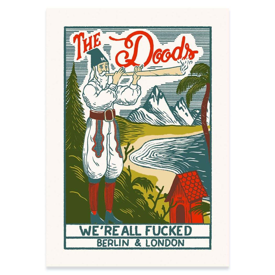 The Dudes All Fucked Unlimited Print - blanc