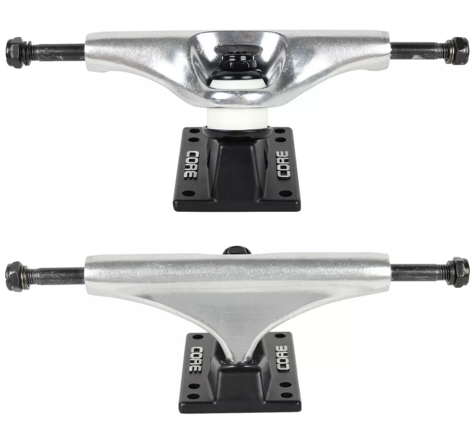 Core Trucks skateboard axle silver / black 4.75 Core Trucks skateboard axle silver / black 4.75