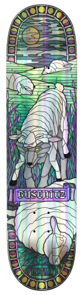 Real Skateboard Deck Busenitz Holographic Cathedral 8,38