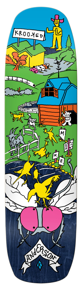 Krooked Skateboard Deck Anderson The Yard 8,50 Krooked Skateboard Deck Anderson The Yard 8,50