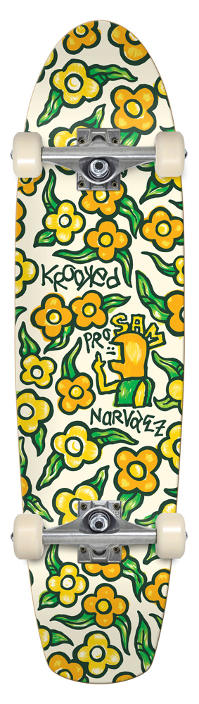 Krooked Komplettboard Sam Narvaez Pro Flowers Zinger 7,75
