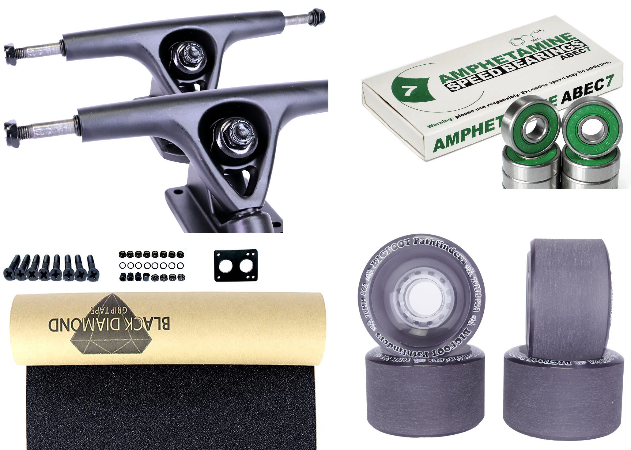 Impact Longboard Achsen Set 150mm Black / Pathfinders Black