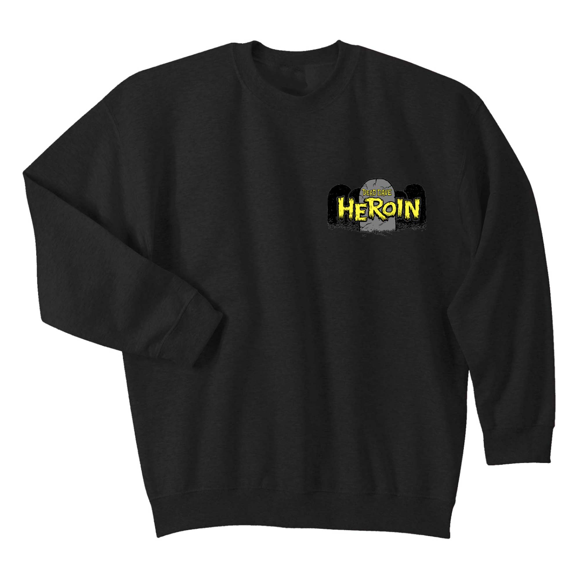 HEROIN Sweat SKATE ZOMBIE Crew, black XL