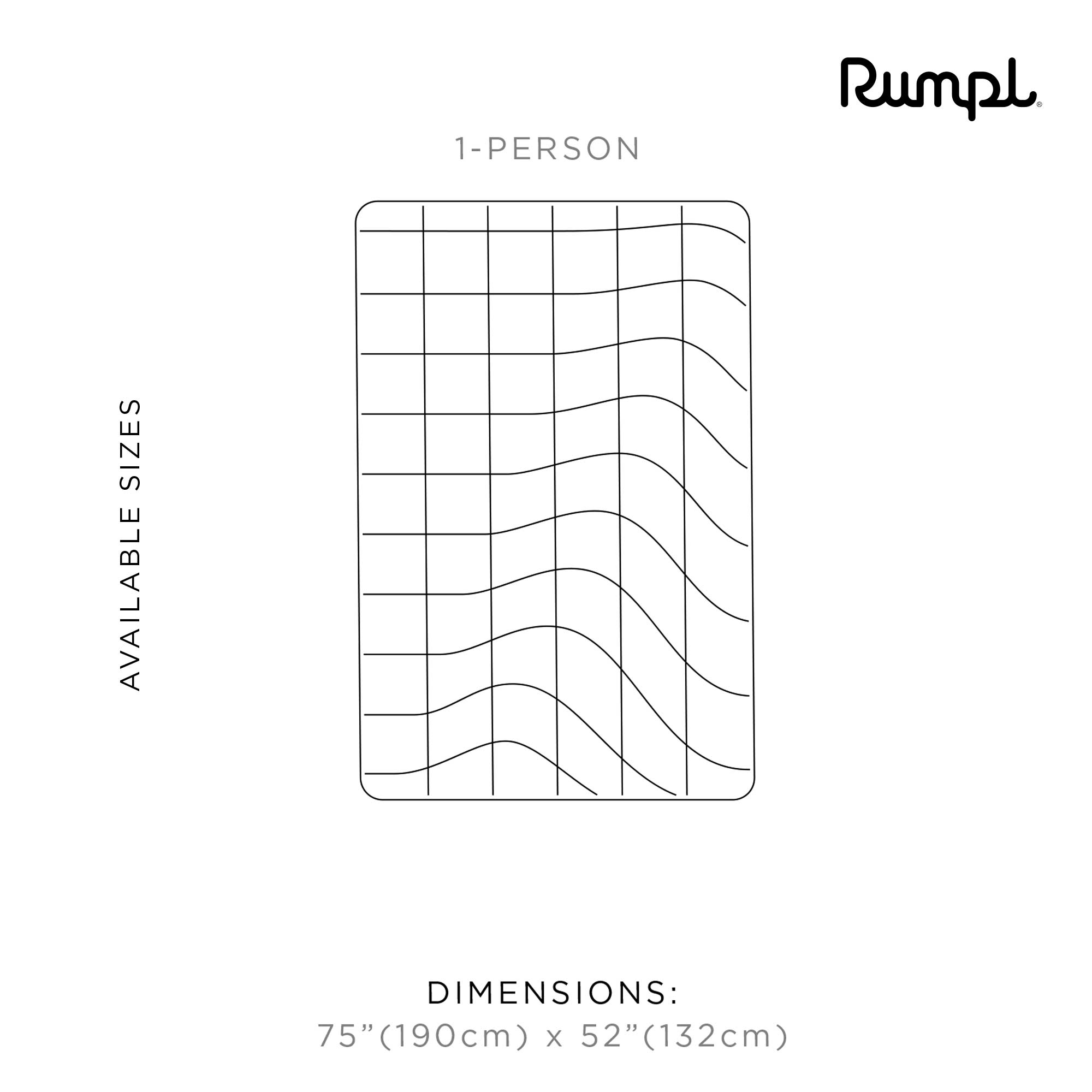RUMPL Blanket DOWN SOLID / 1 PERS, black