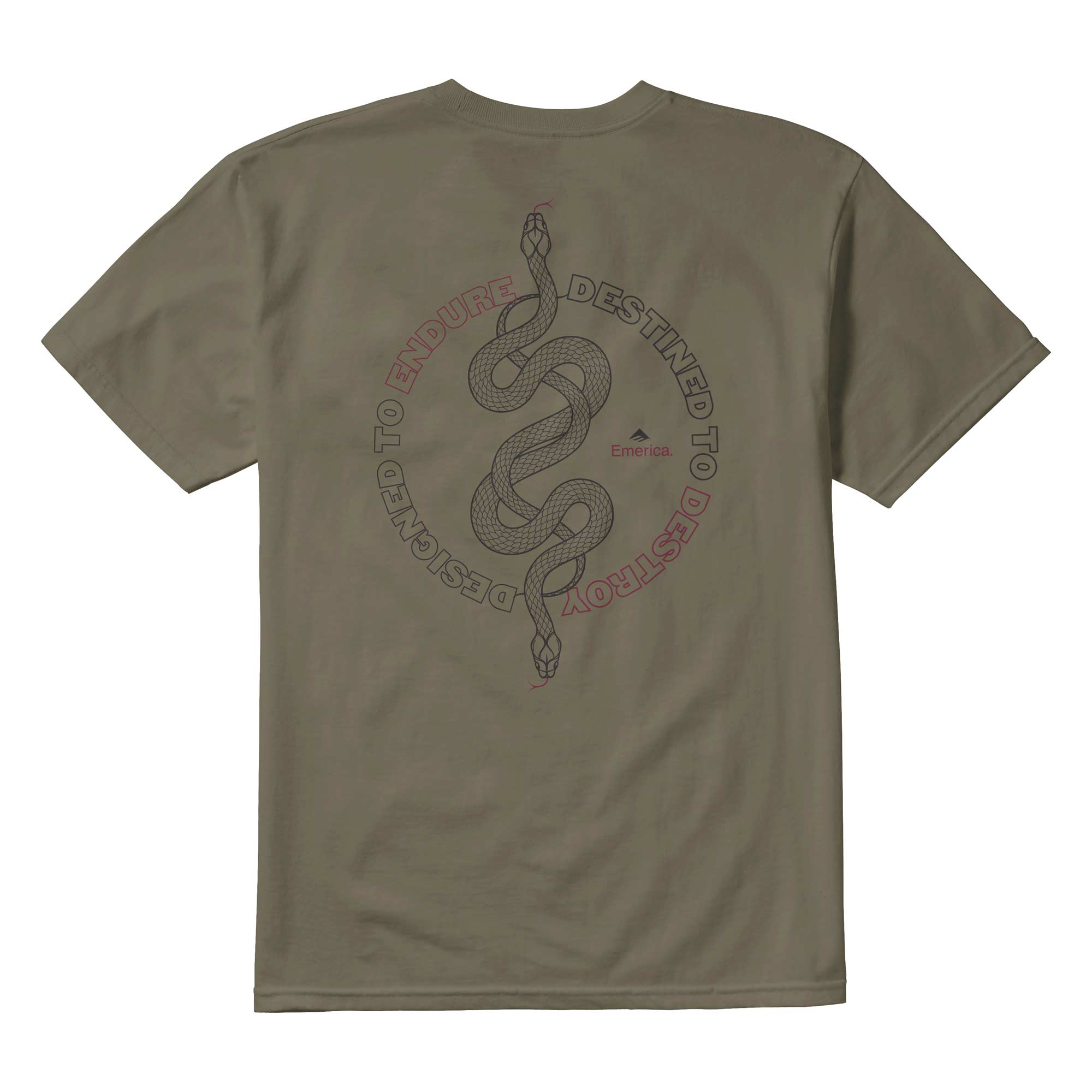 EMERICA T-Shirt ENDURE DESTROY S/S, military M