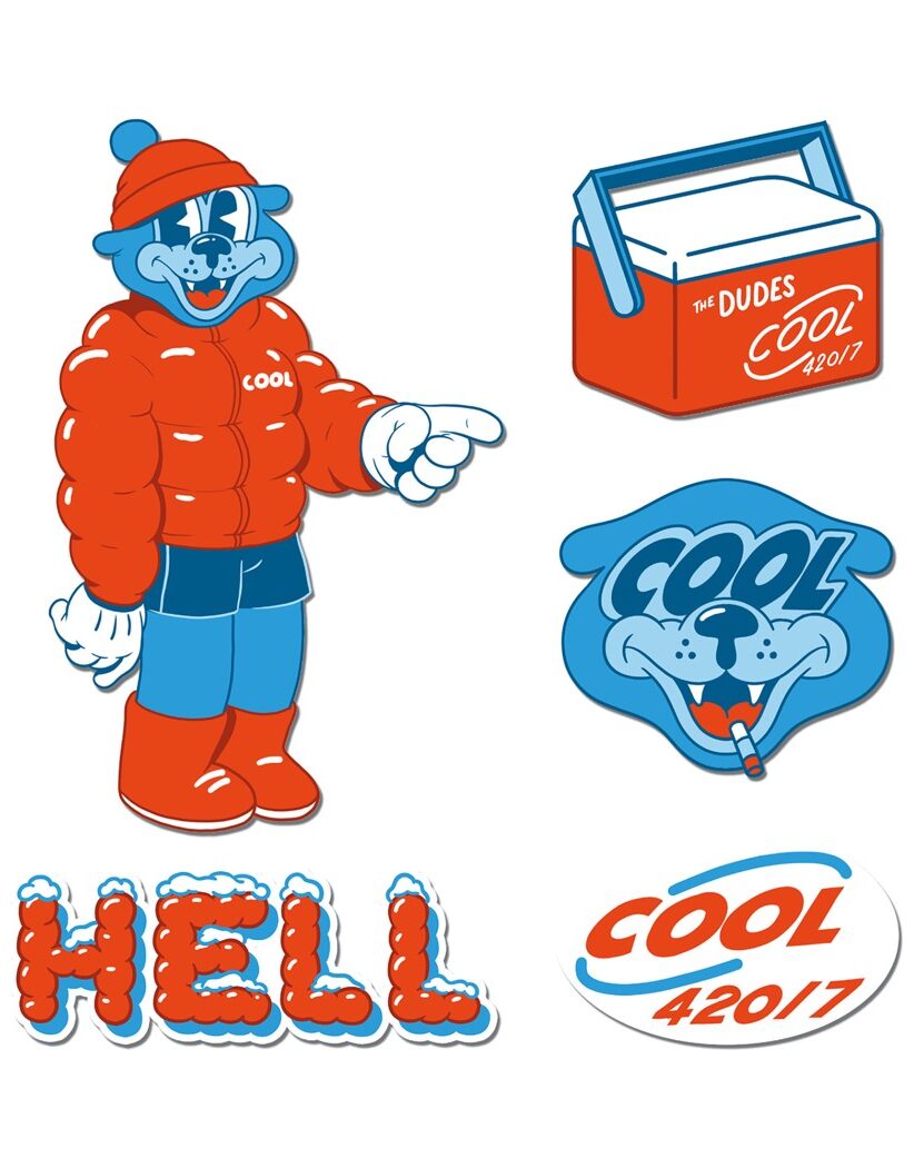 The Dudes Stickerset 1 Sticker Set - multicolor The Dudes Stickerset 1 Sticker Set - multicolor