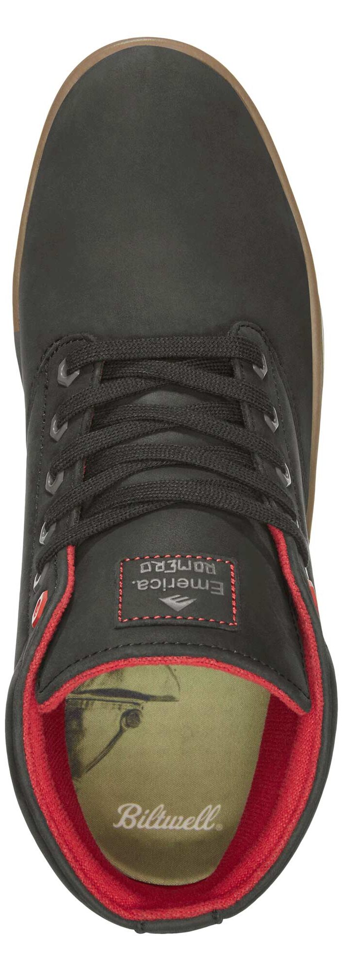 EMERICA Shoe ROMERO LACED HIGH X BILTWELL bla/gum, black/gum 12