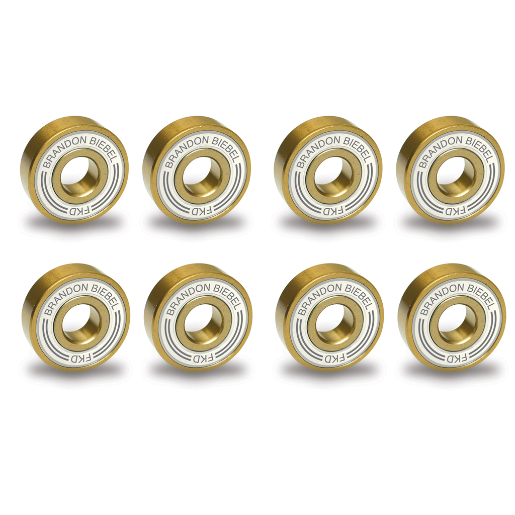 FKD Skateboard Kugellager Sawblade GOLD "Brandon Biebel" ABEC7