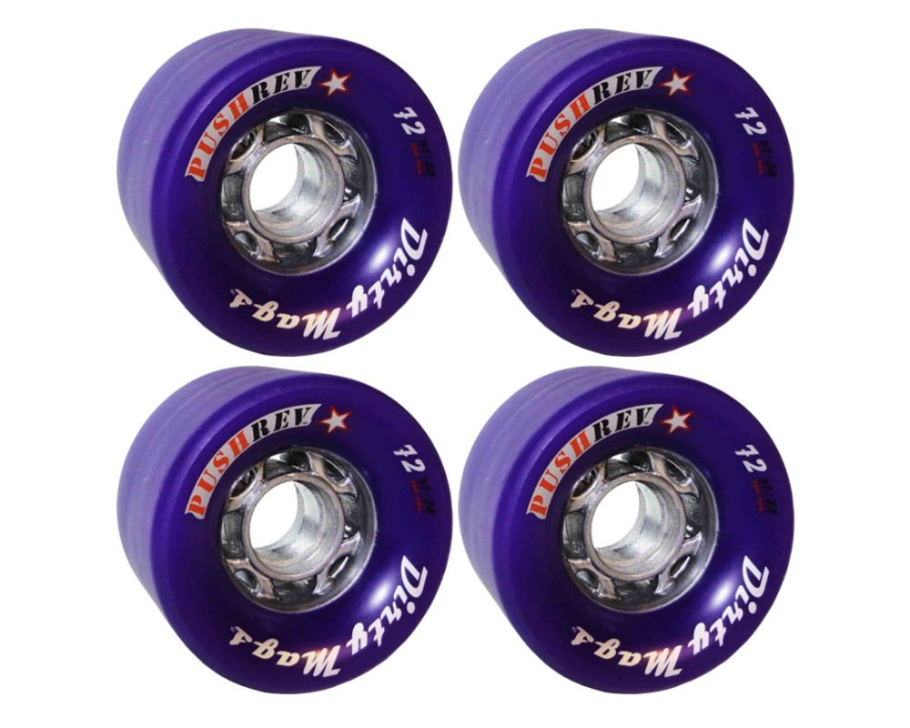 PUSHREV Dirty Mags Longboard Wheels 72mm 78A Purple