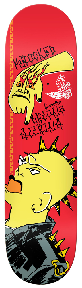 Krooked Skateboard Deck Geering Guest Pro Punx 8,50 Krooked Skateboard Deck Geering Guest Pro Punx 8,50