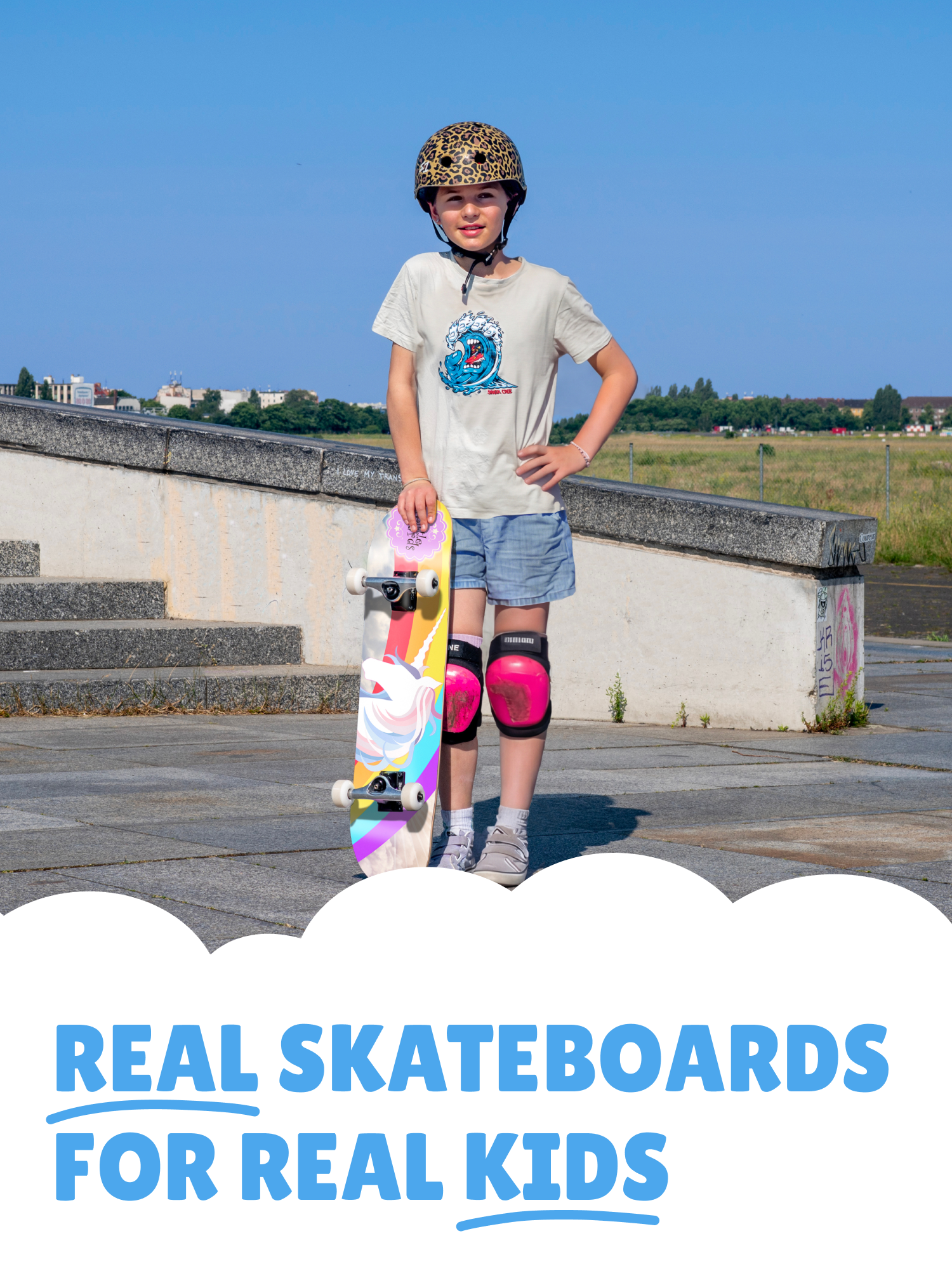 Little Boards Kinder Skateboard Unicorn 7.3