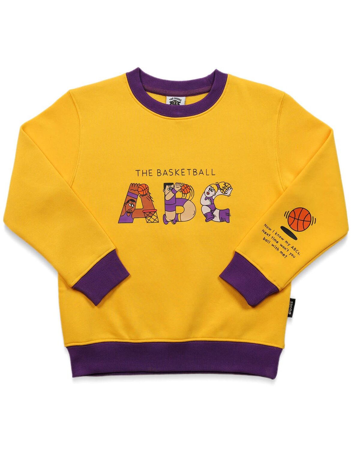 Awesome ABC Basketball ABC Sweatshirt Premium Kids - Spectral yellow