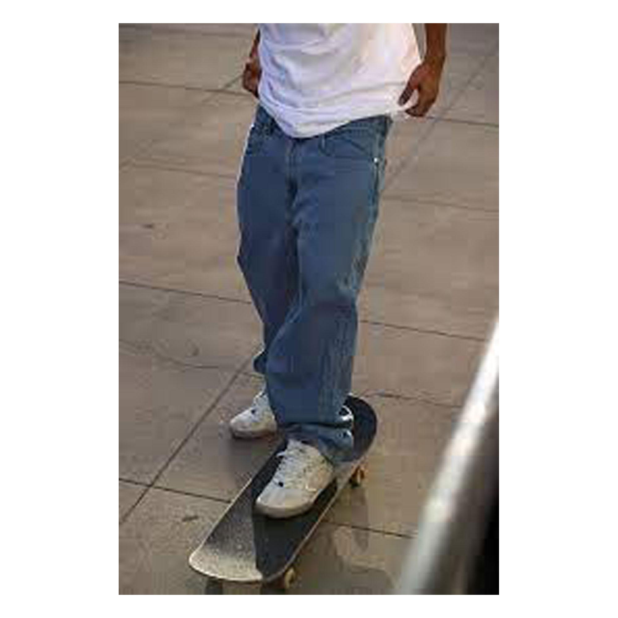 eS SKB Pant BAGGY DENIM light blue