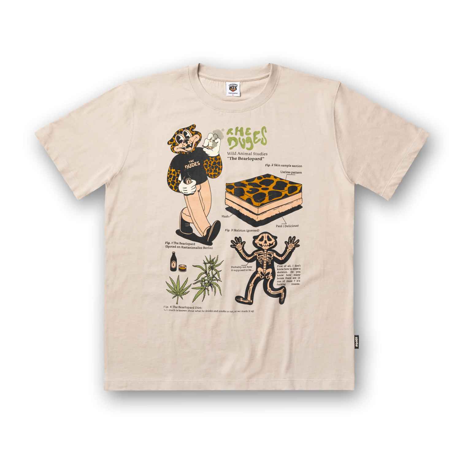 The Dudes Bearlopard T-Shirt - desert dust XS The Dudes Bearlopard T-Shirt - desert dust