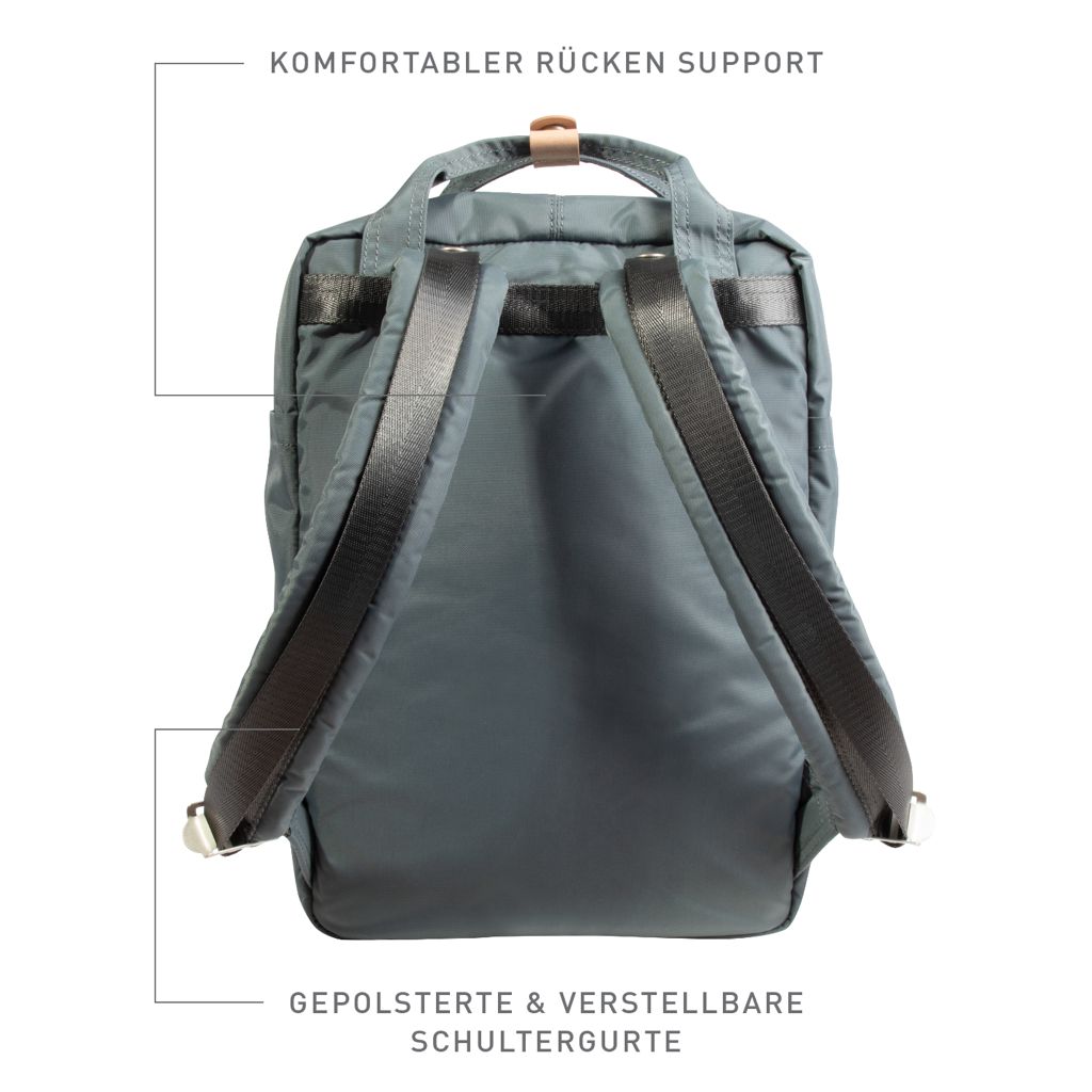 Doughnut Macaroon Jungle Series Rucksack - charcoal x teal