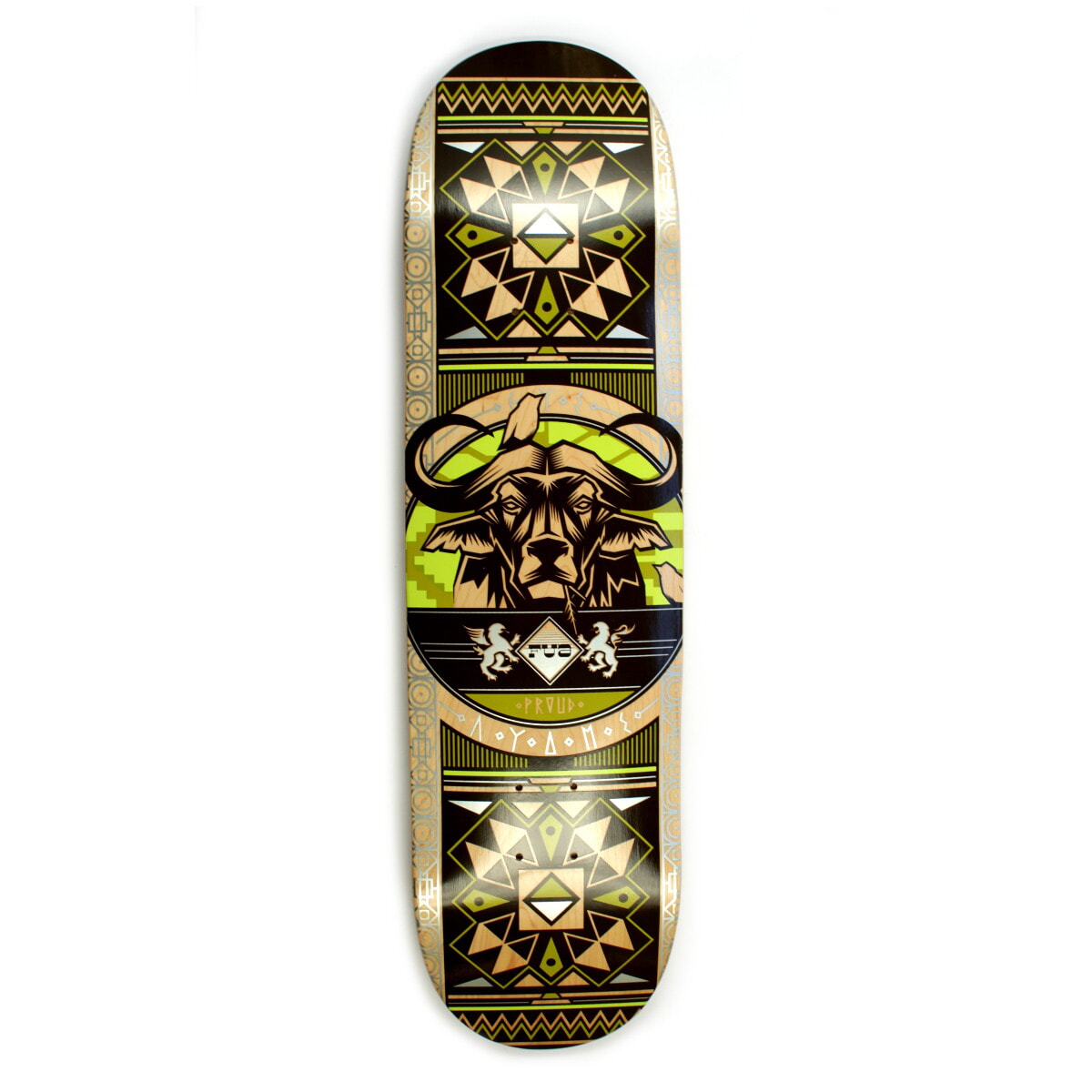 FUA Buffalo green Skateboard Deck 8.37