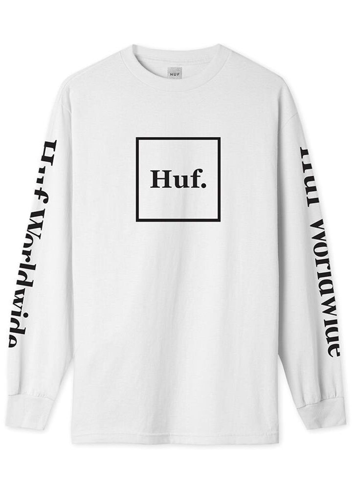 HUF Essentials Domestic Longsleeve white XS HUF Essentials Domestic Longsleeve white XXL