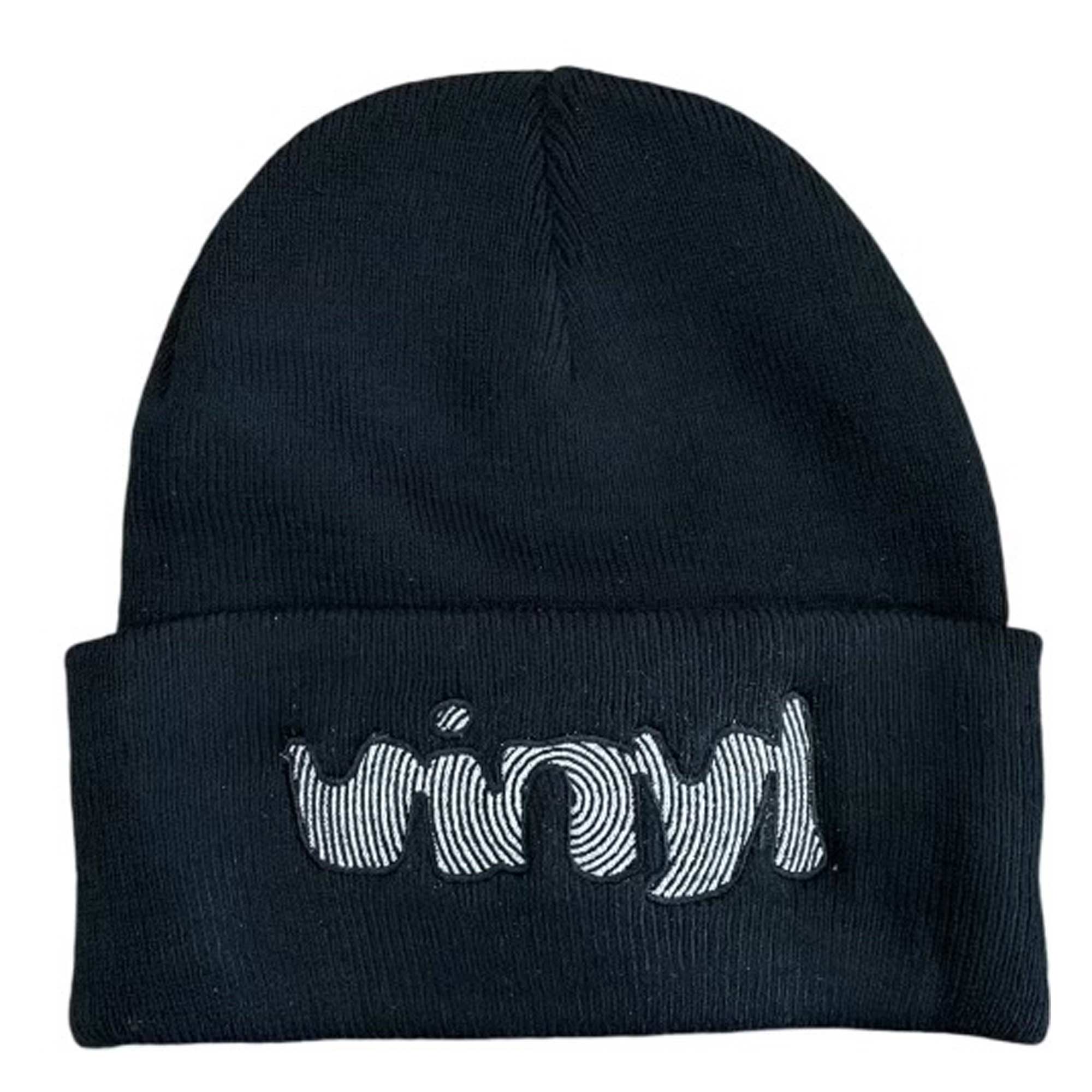 VINYL Beanie SPIRAL LOGO, black