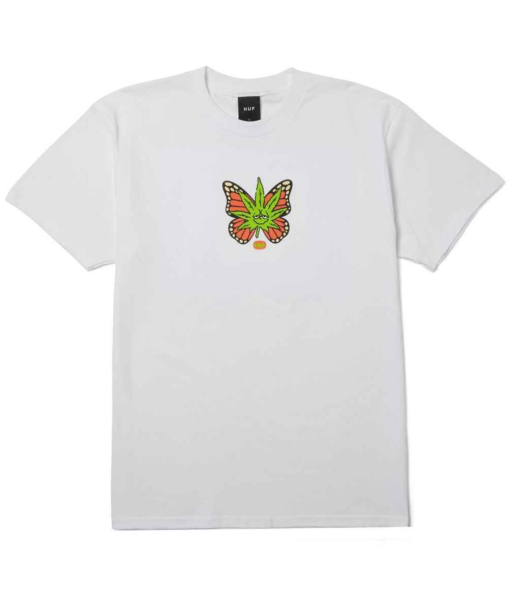 ts02626-white-1 HUF Green Budderfly T-Shirts - white XXL