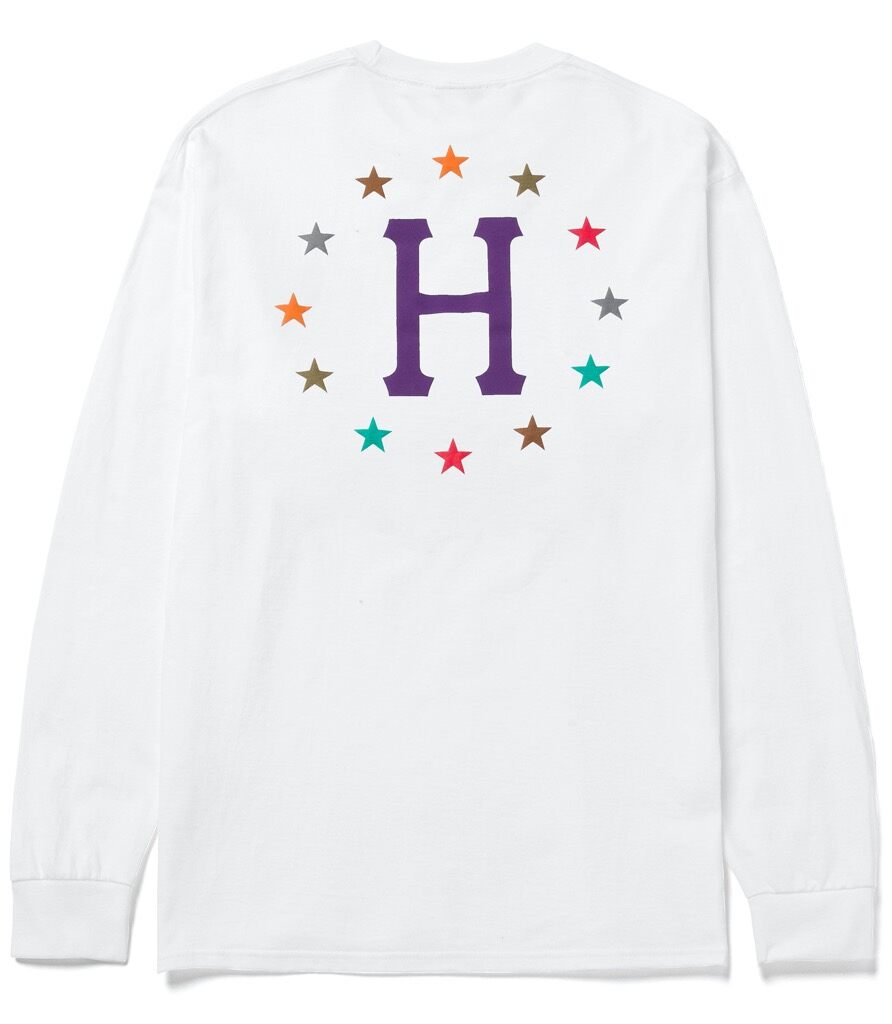 HUF Puff Galaxies Longsleeve - white S