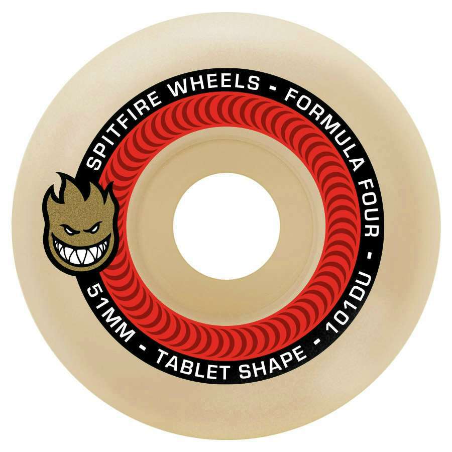 Spitifre Skateboard Wheels F4 Tablets Natural 101a 51mm Spitifre Skateboard Wheels F4 Tablets Natural 101a 51mm