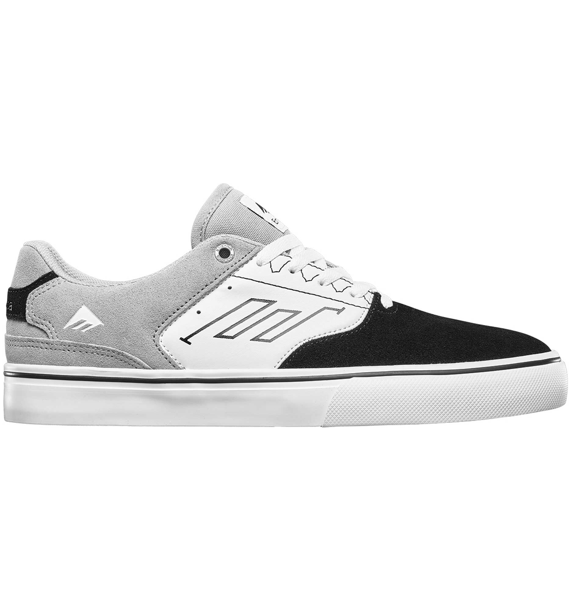 EMERICA Shoe THE LOW VULC bla/whi/gry black/white/grey EMERICA Shoe THE LOW VULC bla/whi/gry, black/white/grey 8½