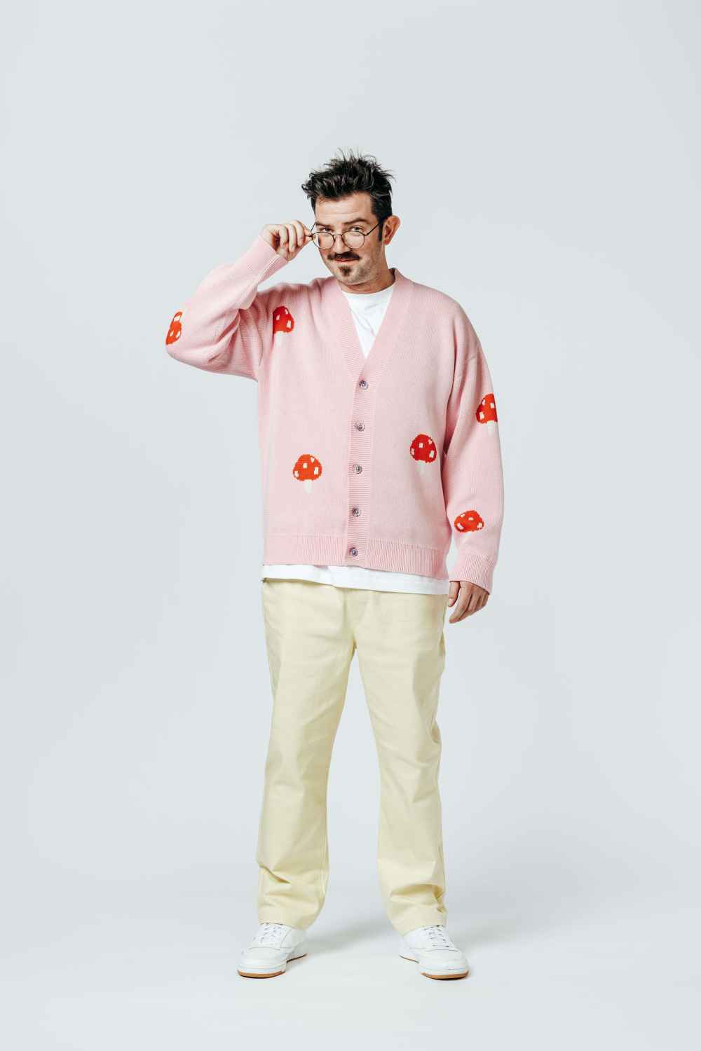 The Dudes All Wavy Cardigan - Coral Pink The Dudes All Wavy Cardigan - Coral Pink XXXL
