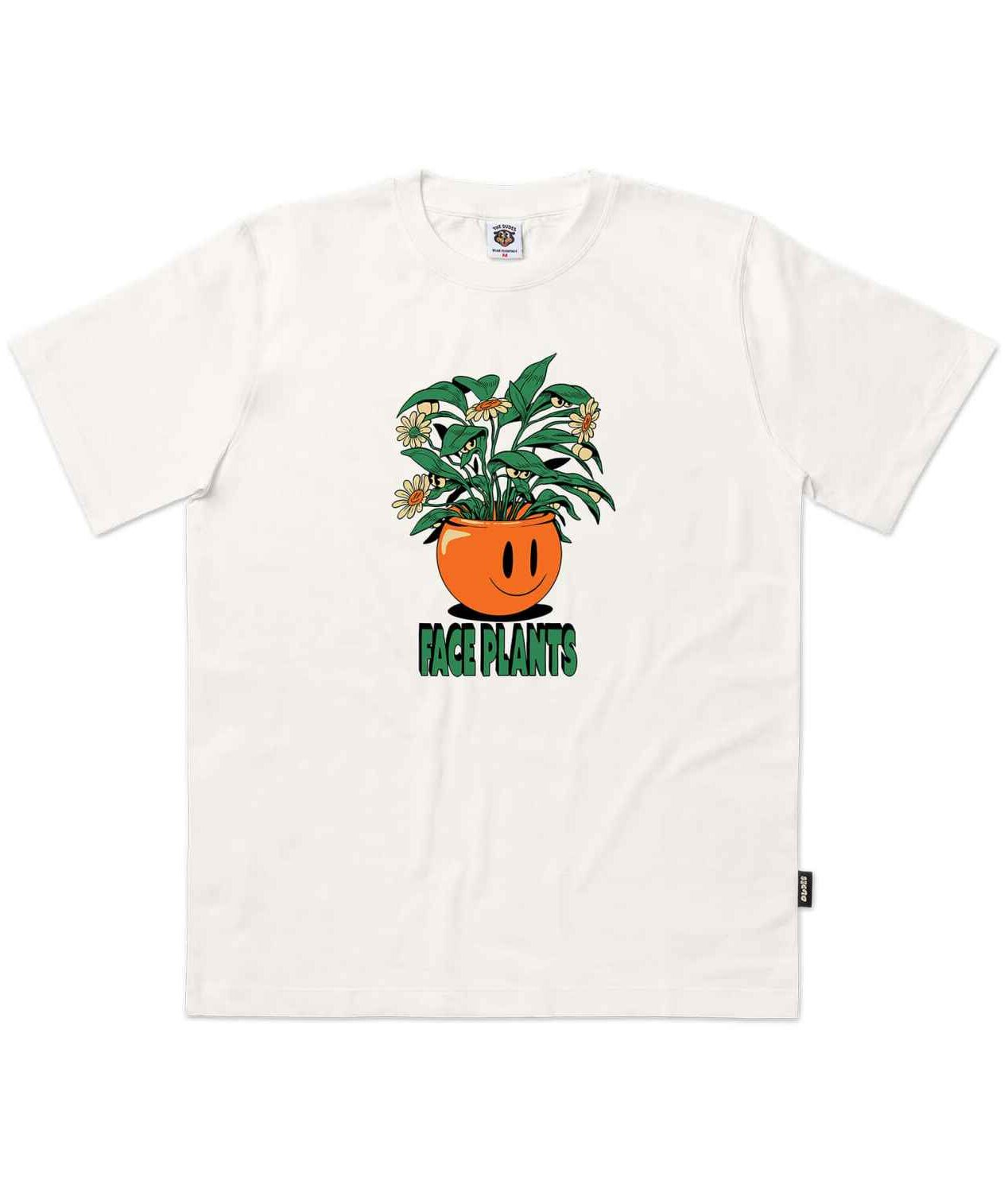 10004129-1 The Dudes Face Planter Seasonal T-Shirt - off white