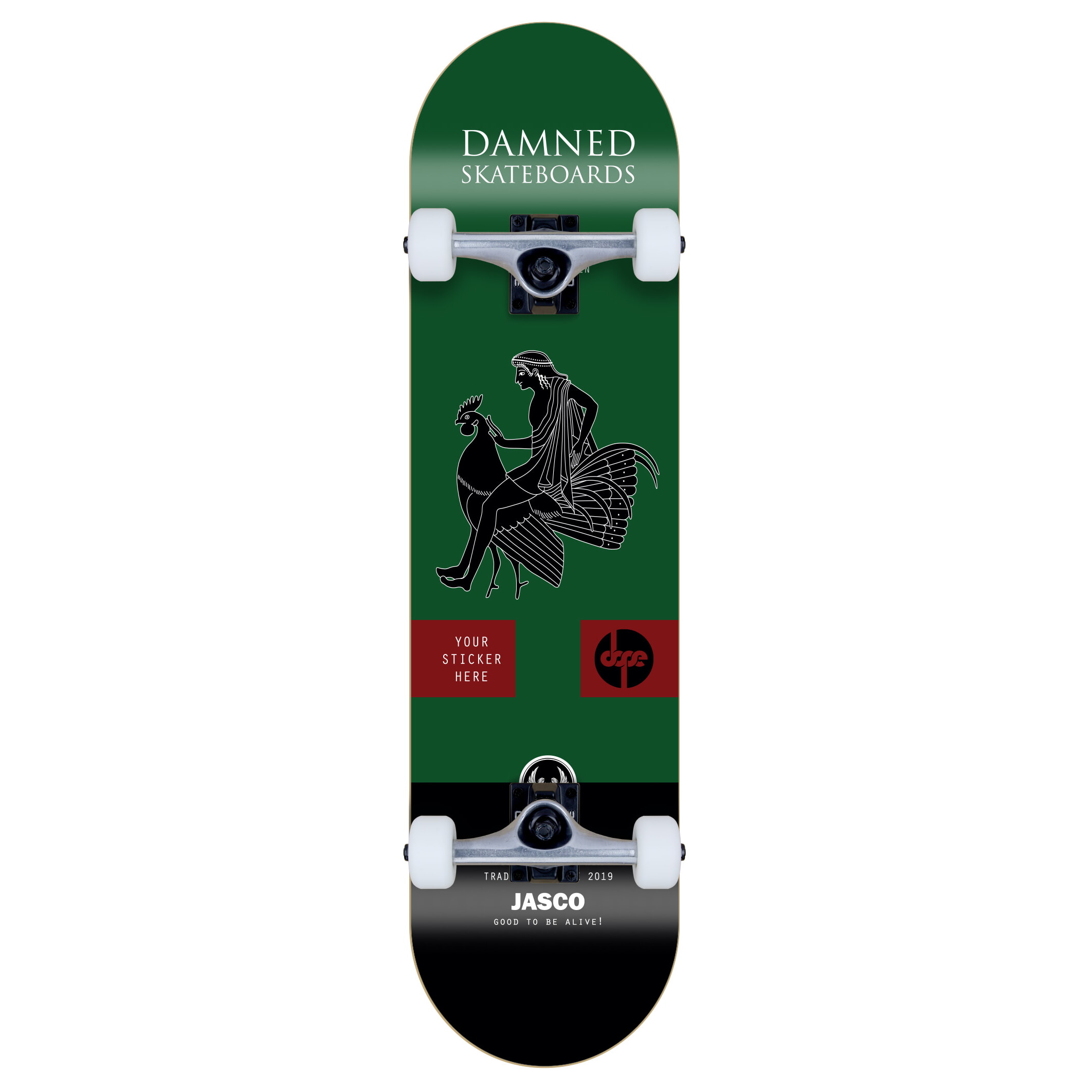 Damned Komplett Skateboard Black Jack 8.50
