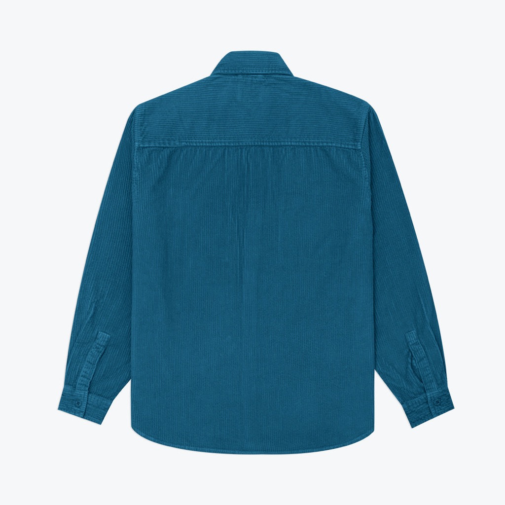 Parlez Track Cord Shirt - dusty blue S Parlez Track Cord Shirt - dusty blue XXL