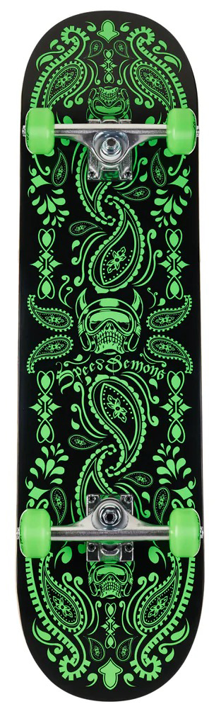 Speed Demons Komplettboard Bandana Black/Green 8,25 Speed Demons Komplettboard Bandana Black/Green 8,25